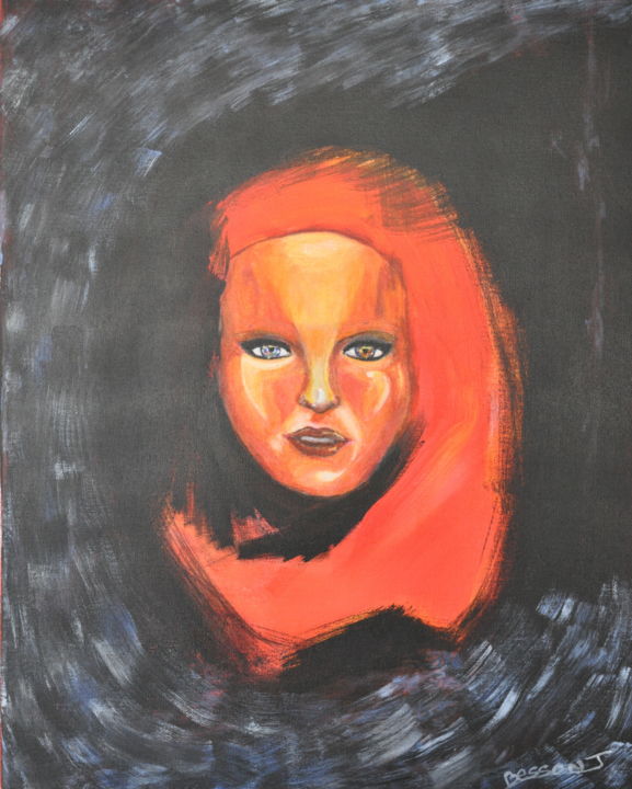 Картина под названием "Trou noir" - Jonathan Besson, Подлинное произведение искусства, Акрил Установлен на Деревянная рама д…