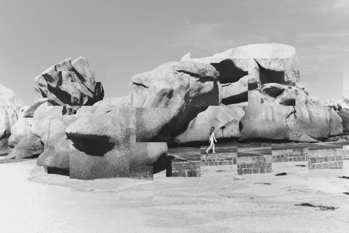 Photographie intitulée "Les rochers en équi…" par Jean-Christophe Mandelli, Œuvre d'art originale, Photographie manipulée