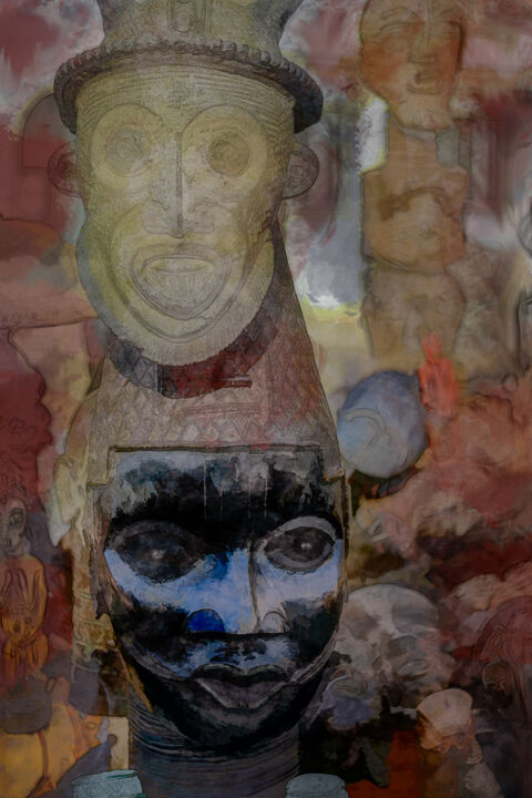 Fotografia intitolato "Sculture africaine 6" da Jean-Christophe Mandelli, Opera d'arte originale, Fotografia non manipolata