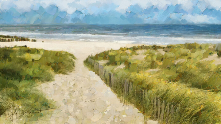 Arts numériques intitulée "Dune 4" par Jc Piquet, Œuvre d'art originale, Peinture numérique