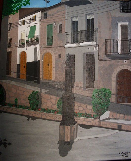 Malerei mit dem Titel "La font - El Soleras" von Jcaelles, Original-Kunstwerk, Öl