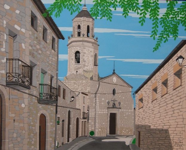 Pintura titulada "Iglesia Assumpcio d…" por Jcaelles, Obra de arte original, Oleo