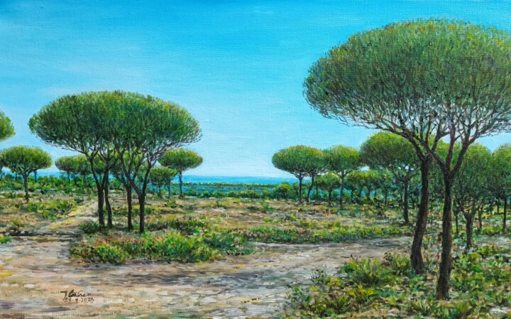 绘画 标题为“Ilha de Faro view b…” 由José A Cavaco, 原创艺术品, 油