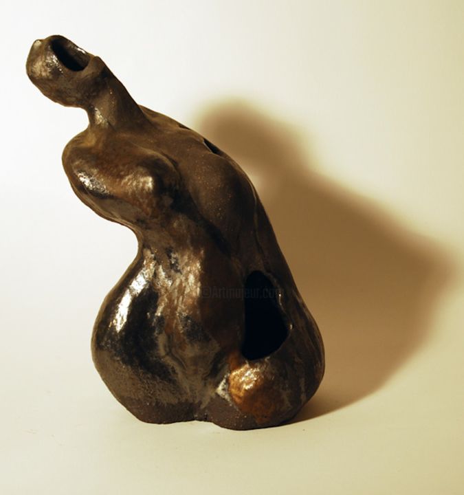Sculpture intitulée "Le cri" par Jean-Claude Beuzard, Œuvre d'art originale, Céramique