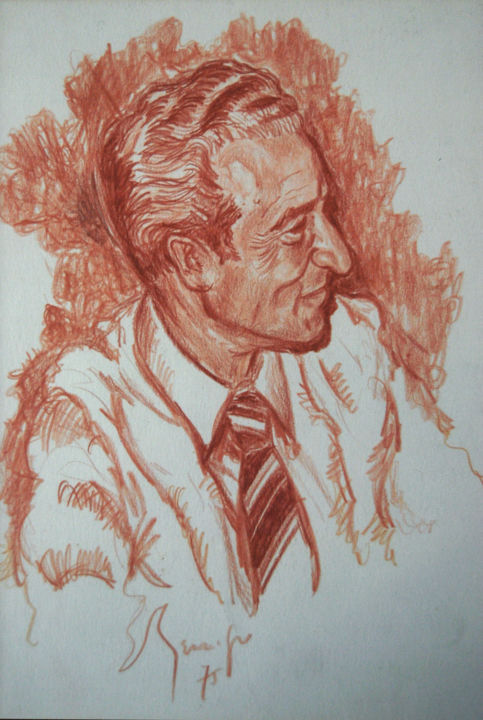 Drawing titled ""Il nonno" étude sa…" by Jean-Claude Beuzard, Original Artwork, Other