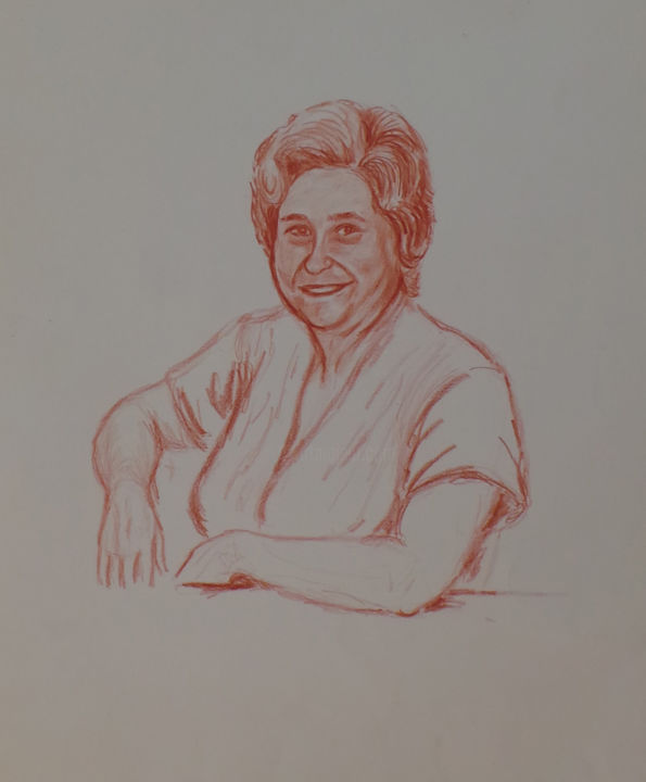 Drawing titled ""La nonna" étude sa…" by Jean-Claude Beuzard, Original Artwork, Other