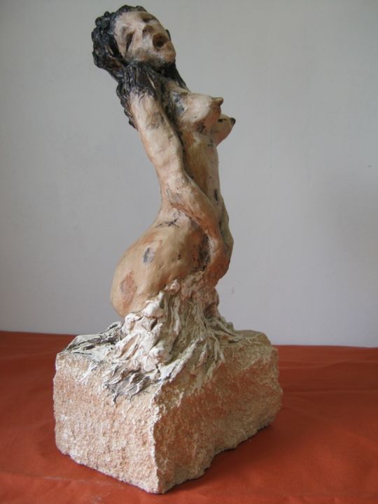 Sculpture titled "Hurler à l'amour n°6" by Jean-Claude Callaud, Original Artwork