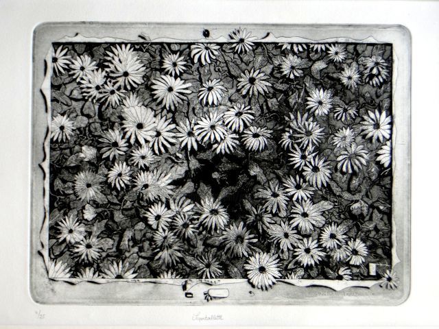 Printmaking titled "Supertablette" by Jean-Christophe Sylvos, Original Artwork, Engraving