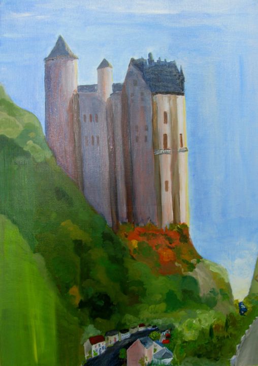 Peinture intitulée "chateau.jpg" par Jean Charles Coffin, Œuvre d'art originale, Huile
