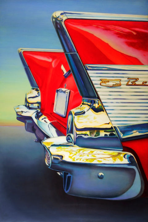 Painting titled "Belair" by John Chan, Original Artwork, Oil Mounted on Wood Panel