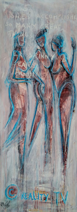 Painting titled "SKINNY JEANS" by J.Charboneau, Original Art, Acrylic
