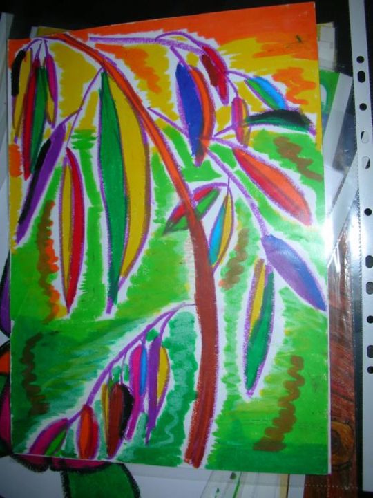 Painting titled "Bamboos in the wind" by Joyce Chua, Original Artwork