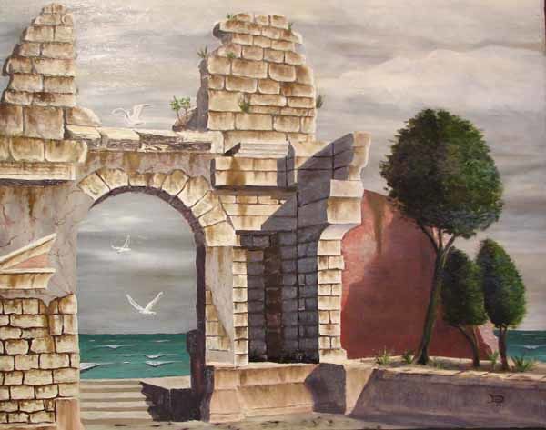Painting titled "La porte de l'infini" by Jacques Copp, Original Artwork