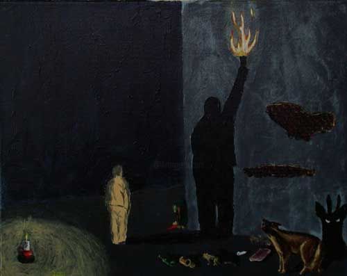 Pittura intitolato "La révolte des ombr…" da Jacques Copp, Opera d'arte originale