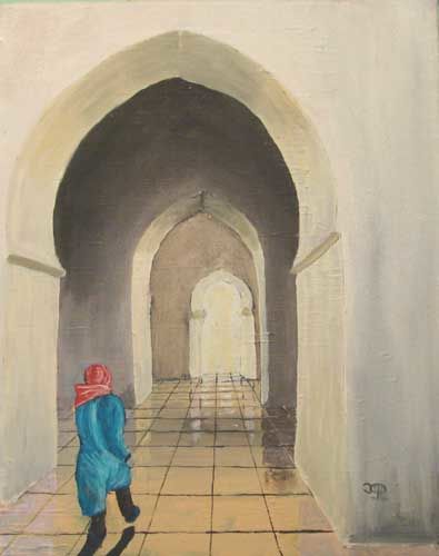 Pittura intitolato "Porte au Maroc" da Jacques Copp, Opera d'arte originale