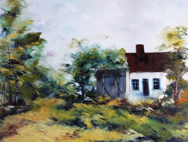 Peinture intitulée "Longuesse "abandon"" par Jocelyne Devienne, Œuvre d'art originale,