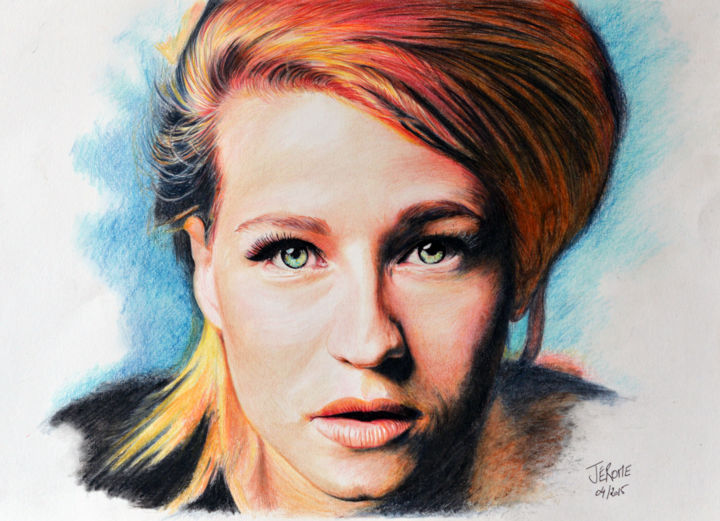 Drawing titled "Selah Sue" by Jerome, Original Artwork, Pencil