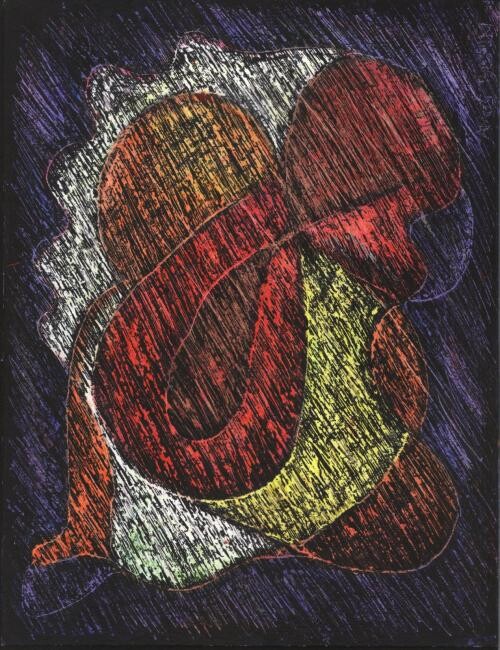 Pintura titulada "SANS TITRE" por Jean  Amos Blain, Obra de arte original, Oleo