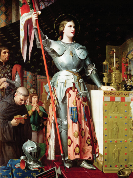 Painting titled "Jeanne d’Arc au sac…" by Jean-Auguste-Dominique Ingres, Original Artwork, Oil