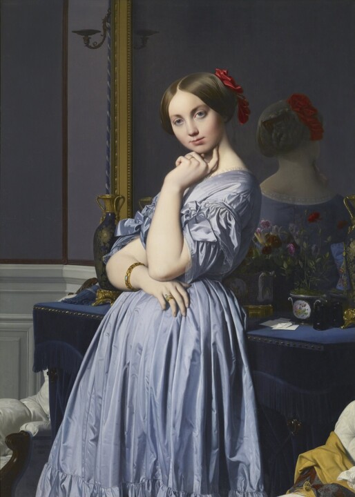 Peinture intitulée "Portrait de Comtess…" par Jean-Auguste-Dominique Ingres, Œuvre d'art originale, Huile