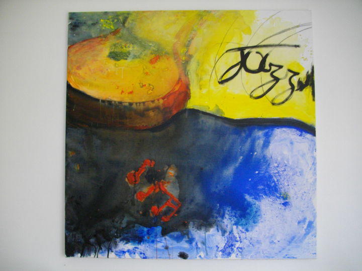 Painting titled "le jazz" by Jean Bellier, Original Artwork, Acrylic