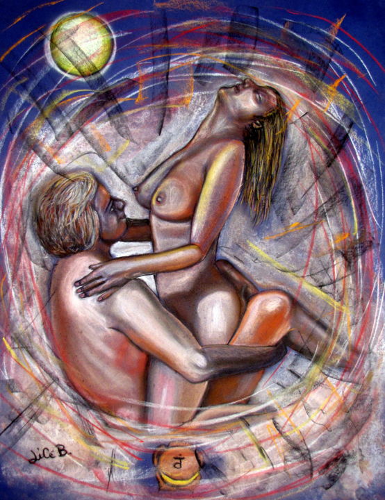 Peinture intitulée "" Extase "" par Jicé B., Œuvre d'art originale, Pastel