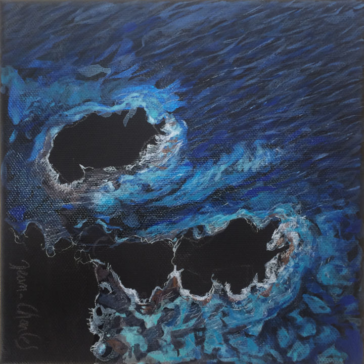 Peinture intitulée "côte sud Porqueroll…" par Jean-Charles Dutelle, Œuvre d'art originale, Acrylique