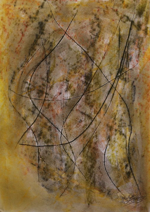 Peinture intitulée "1 / Douces Courbes" par Jean-Christophe Hilaire, Œuvre d'art originale, Pastel