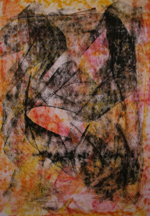 Painting titled "117 / Qui Dira Le P…" by Jean-Christophe Hilaire, Original Artwork, Pastel