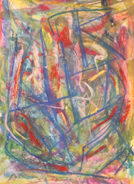 Peinture intitulée "Cheveux d'Anges / 4…" par Jean-Christophe Hilaire, Œuvre d'art originale, Pastel