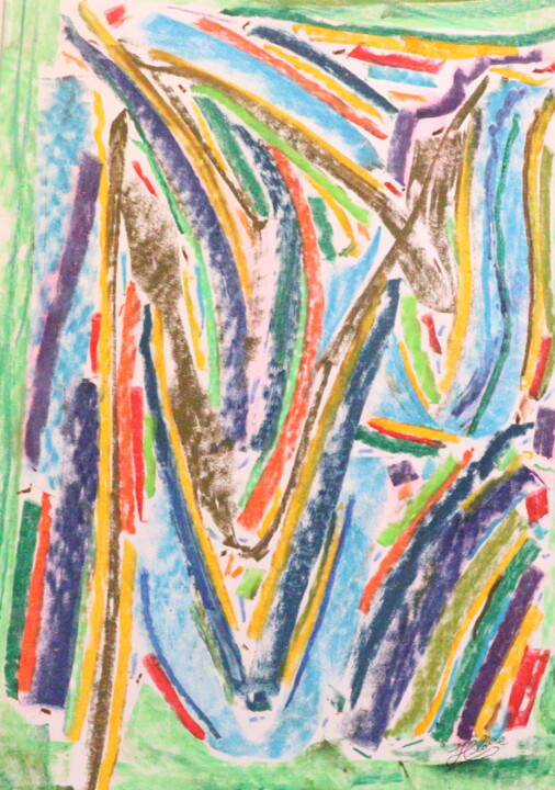Peinture intitulée "Escapade en un rega…" par Jean-Christophe Hilaire, Œuvre d'art originale, Pastel