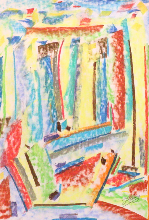 Pittura intitolato "Matin Au Bord De L'…" da Jean-Christophe Hilaire, Opera d'arte originale, Pastello
