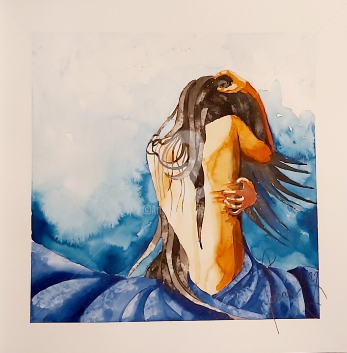 Pintura intitulada "N°15" por Jean-Christophe Labrue, Obras de arte originais, Aquarela