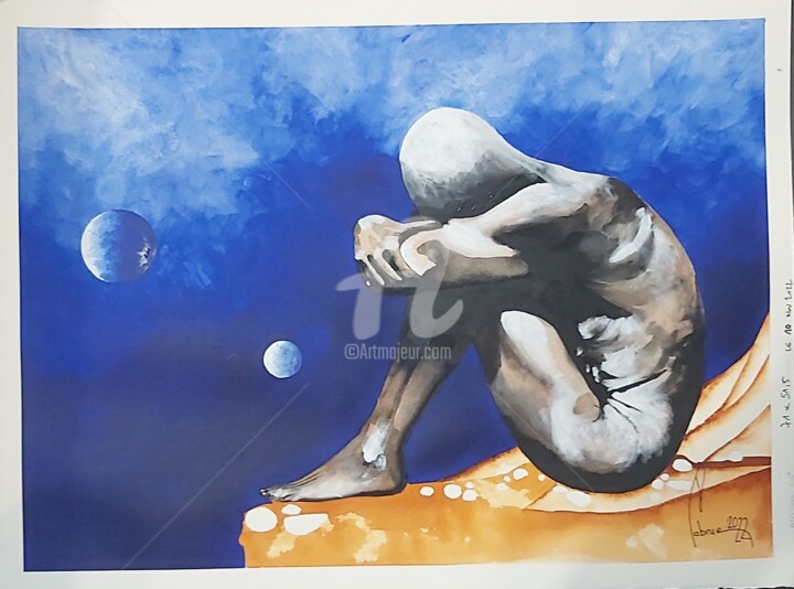 Painting titled "Spleen" by Jean-Christophe Labrue, Original Artwork, Acrylic