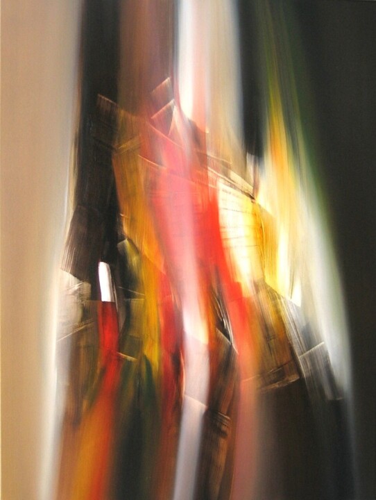 Peinture intitulée "ECLIPSE SOLAIRE" par Jean Claude Barthel, Œuvre d'art originale, Huile Monté sur Châssis en bois