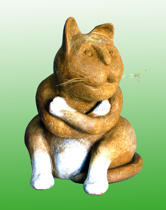 Sculpture titled "LILOU" by Jean Claude Causse, Original Artwork, Clay