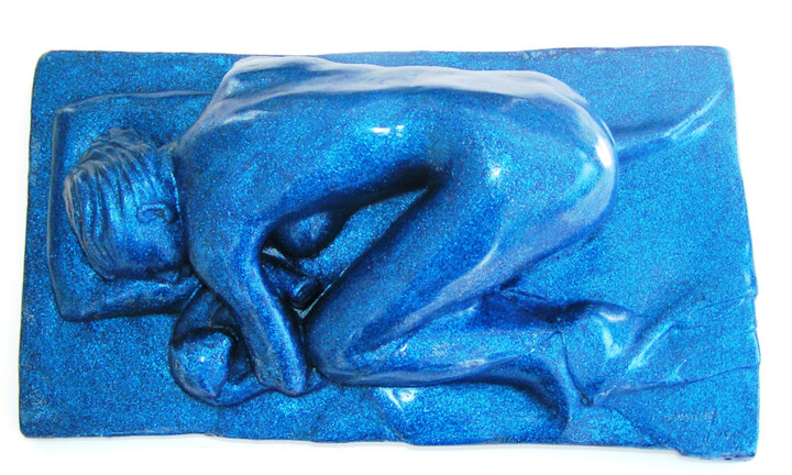 Sculpture titled "Rêve Bleu" by Jean Claude Causse, Original Artwork, Resin