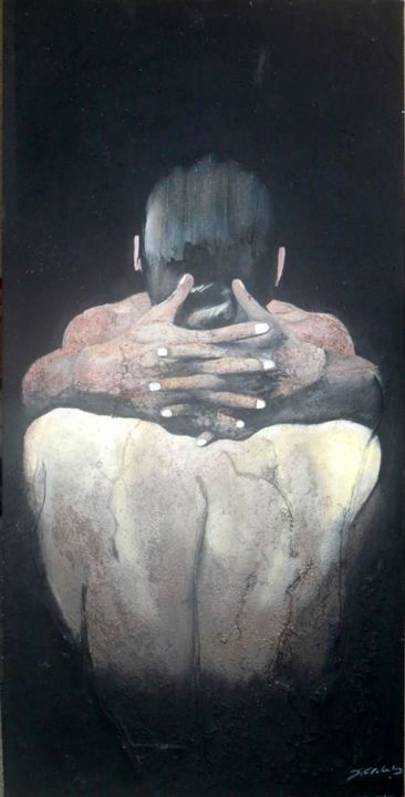 Pittura intitolato "Intimité" da Jean Claude Colombano, Opera d'arte originale, Acrilico