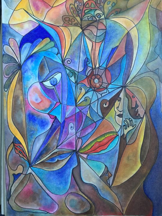 Painting titled "7cea0cdf-8109-4017-…" by Jean-Claude Delepière, Original Artwork