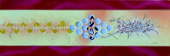Pittura intitolato "Fréquence" da Slydes, Opera d'arte originale, Acrilico