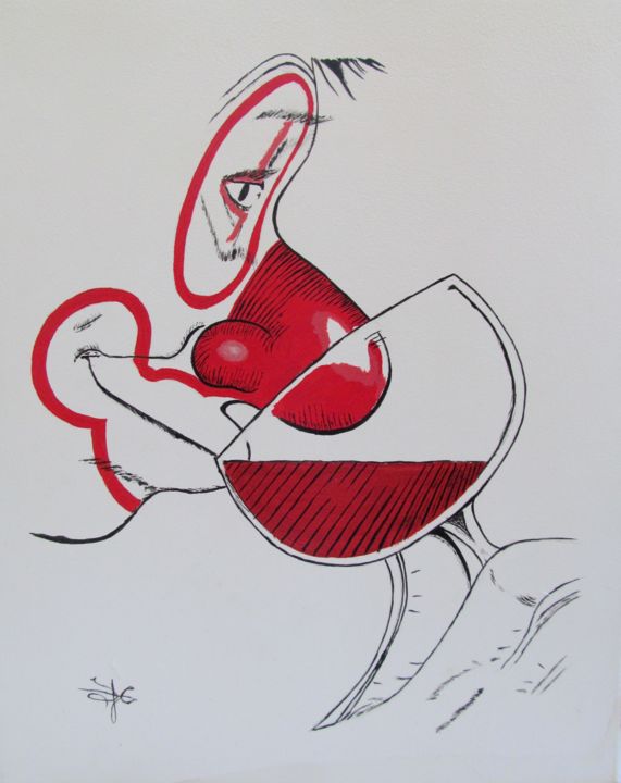 Peinture intitulée "Le clown" par Slydes, Œuvre d'art originale, Acrylique