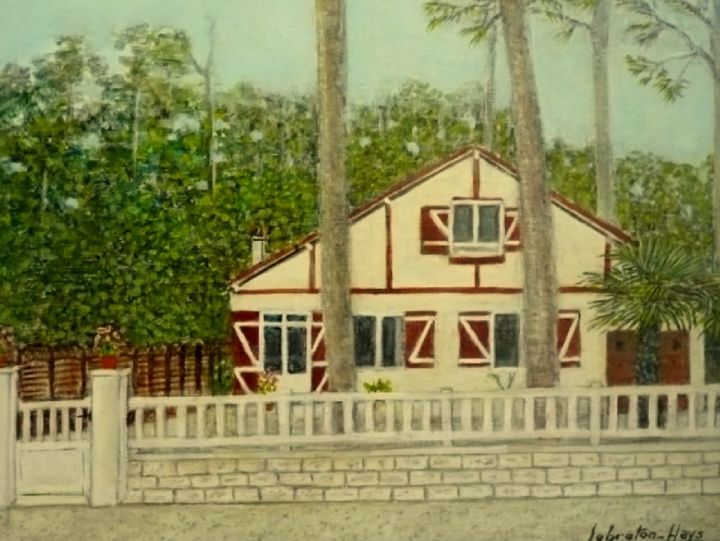 Malerei mit dem Titel "La  maison de Mr Pe…" von Lebreton-Hays, Original-Kunstwerk, Acryl