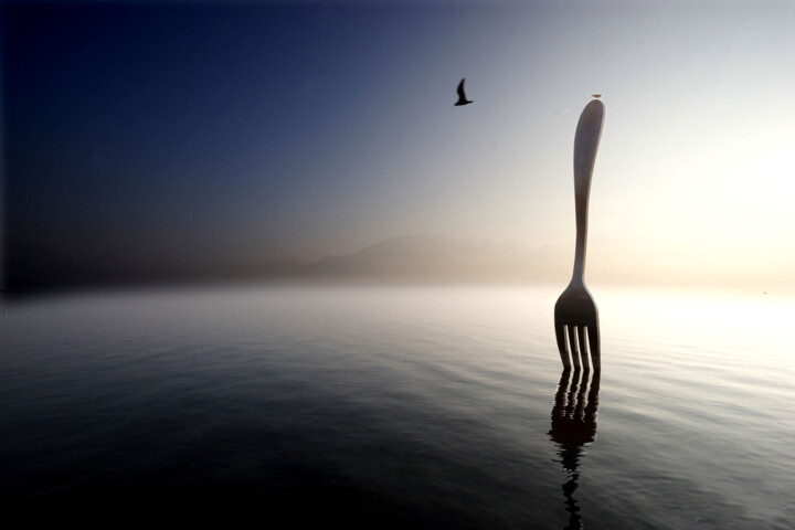 Fotografia zatytułowany „Lac Léman 1” autorstwa Jean-Claude Mathier, Oryginalna praca, Fotografia cyfrowa