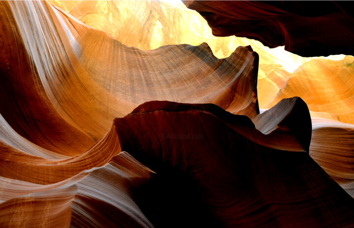 Photographie intitulée "Antelope Canyon 4" par Jean-Claude Mathier, Œuvre d'art originale, Photographie numérique