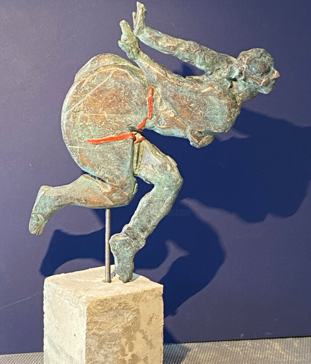 Sculpture titled "patineuse" by Jean-Claude Sgro, Original Artwork, Bronze