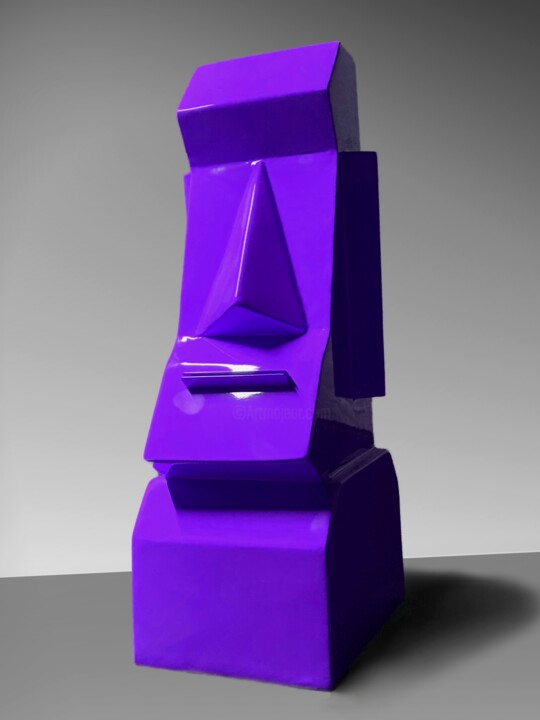 Скульптура под названием "Rapa Nuiora" - Jean-Claude Singla, Подлинное произведение искусства, Металлы