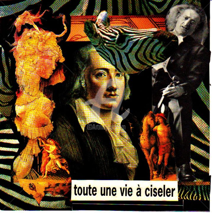 Collages getiteld "162-toute-une-vie-a…" door Jean-David Petrato, Origineel Kunstwerk
