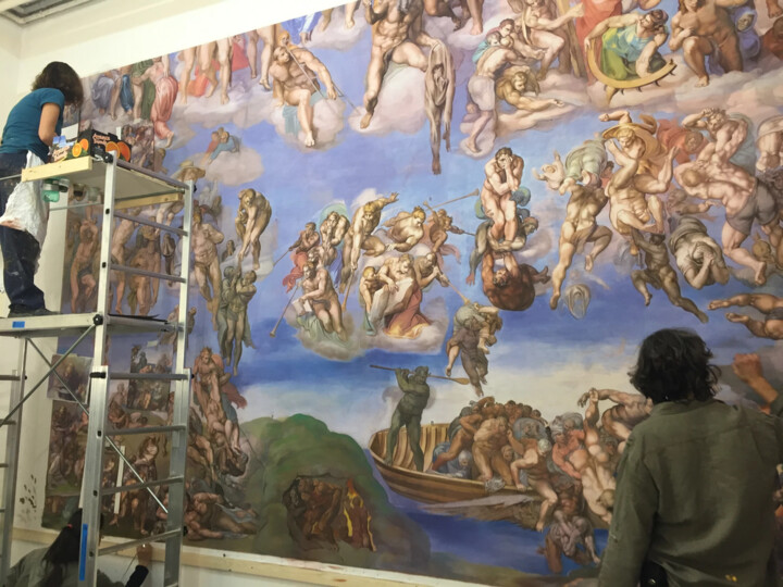 The Sistine Chapel set for Netflix, demolished just after it was used. 5 million dollars go up in smoke!