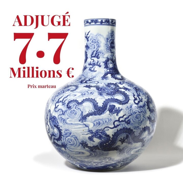A Chinese vase estimated at 2000 euros has sold for more than 9 million euros