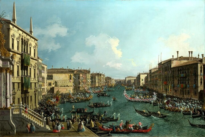 The Regatta on the Grand Canal by Canaletto